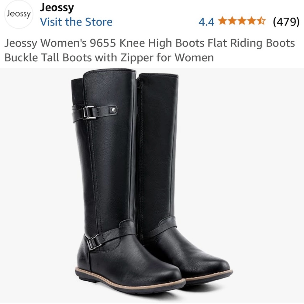 Knee High Flat Heel Riding-style Boots